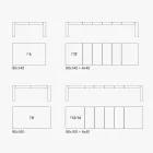 Ausziehbarer Tisch aus klappbarem Melamin Made in Italy - Oky Viadurini