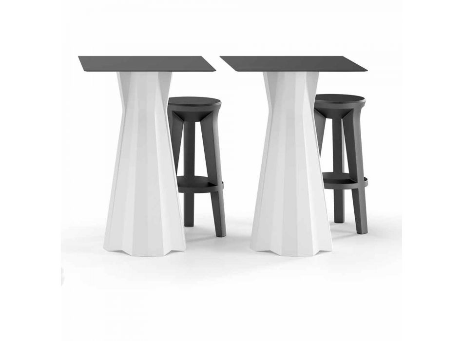 Hoher Tisch mit HPL-Platte und Polyethylenbasis Hergestellt in Italien - Tinuccia Viadurini