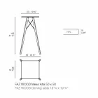 Square Design High Bar Tisch in Holz und HPL, 4 Stück - Faz Wood von Vondom Viadurini