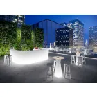Hochtisch im Freien mit leuchtender Basis und HPL-Platte Hergestellt in Italien - Tinuccia Viadurini