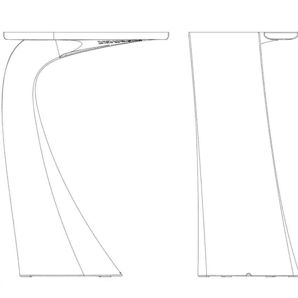 Design-Außentisch H 100 cm aus Polyethylen, Wing Vondom Viadurini