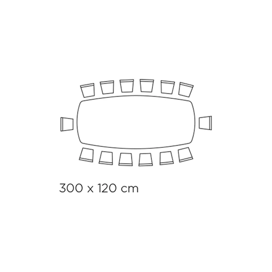 Tisch mit tonnenförmiger Keramikplatte und Stahlsockel Made in Italy - Ezzellino Viadurini