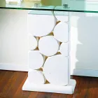 Konsolentisch aus Stein und Glas modernes Design Hosios Viadurini