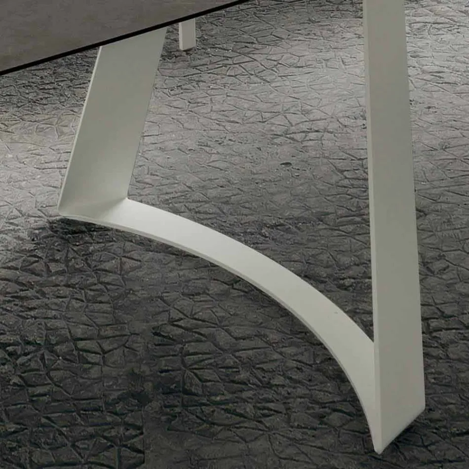 Ausziehbarer Küchentisch Bis zu 280 cm Marmoroptik Made in Italy - Pinocchio Viadurini