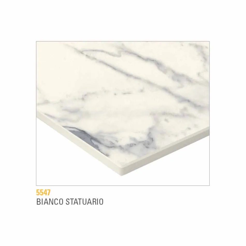 Ausziehbarer Küchentisch Bis zu 280 cm Marmoroptik Made in Italy - Pinocchio Viadurini