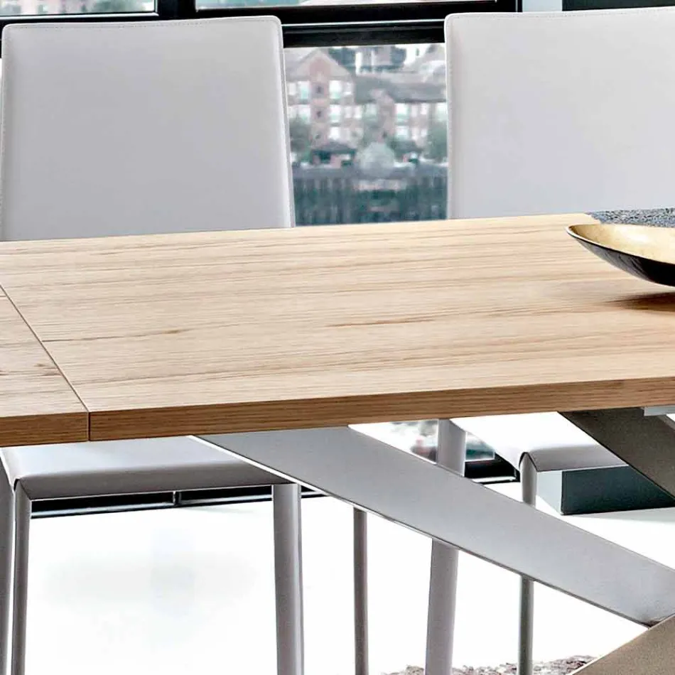 Ausziehbarer Küchentisch Bis zu 280 cm aus Holz Made in Italy - Carlino Viadurini