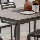 Küchentisch mit Melaminplatte und Metallgestell Made in Italy - Spilla Viadurini