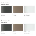 Rechteckiger Küchentisch mit Glasplatte und Untergestell Made in Italy - Tiseo Viadurini