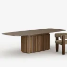 300 cm Glastisch mit Metallgestell, hergestellt in Italien – Design: Lunaria Viadurini