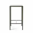 Quadratischer Stehtisch aus lackiertem Metall im Freien Hergestellt in Italien - Fada Viadurini