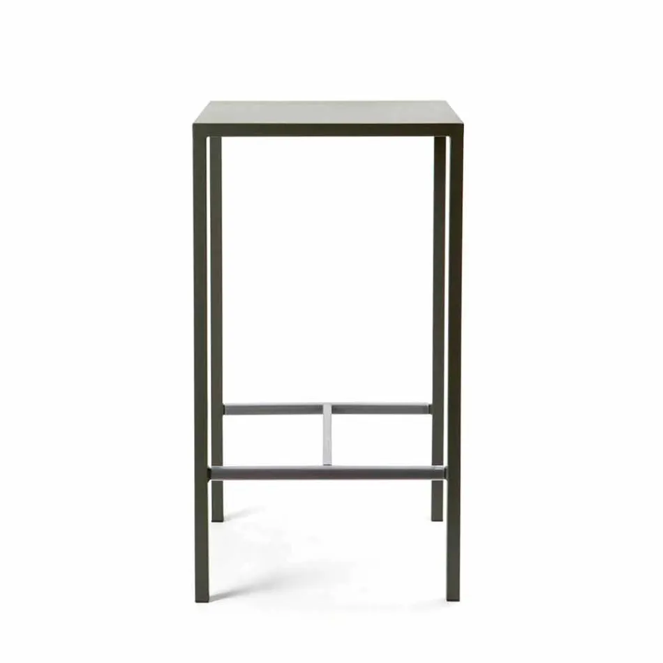 Quadratischer Stehtisch aus lackiertem Metall im Freien Hergestellt in Italien - Fada Viadurini