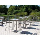 Quadratischer Stehtisch aus lackiertem Metall Made in Italy - Cuba Viadurini