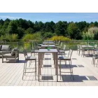 Quadratischer Stehtisch aus lackiertem Metall Made in Italy - Cuba Viadurini