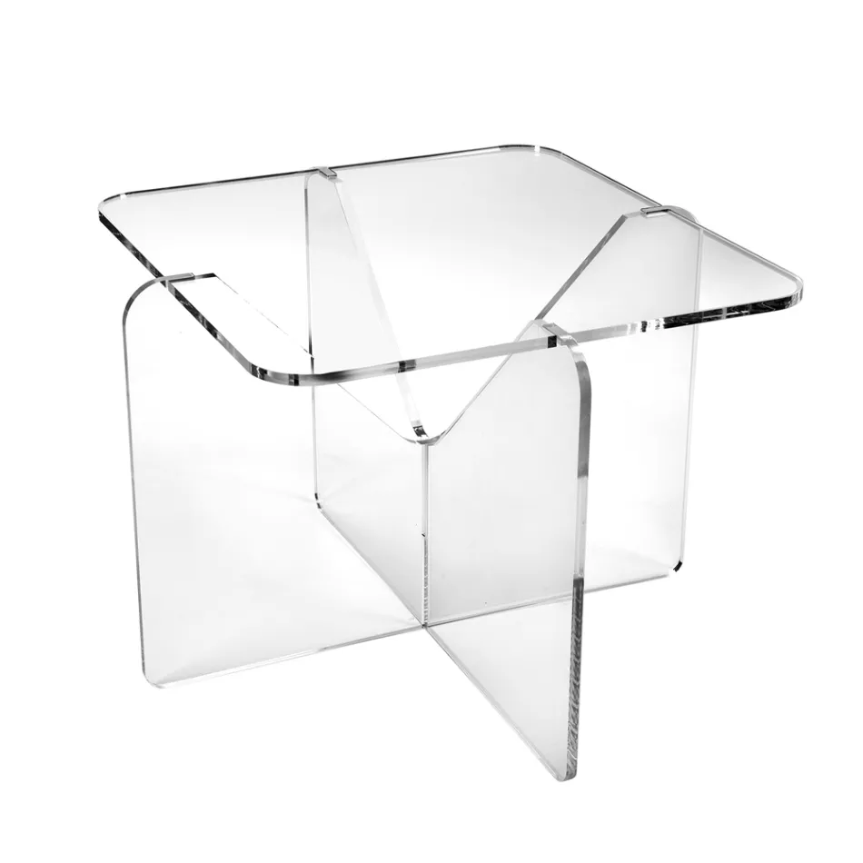Design Couchtisch aus transparentem oder geräuchertem Plexiglas - Draco Viadurini