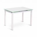 Ausziehbarer Tisch in modernem Design bis 200 cm in Glas und Metall - Stempel