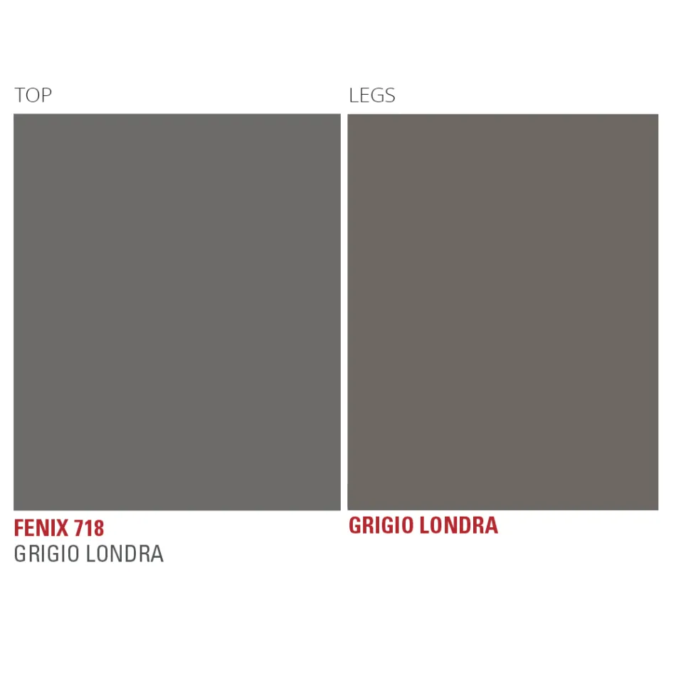 Küchentisch mit Fassplatte aus Fenix Made in Italy, Luxus – Lingotto Viadurini