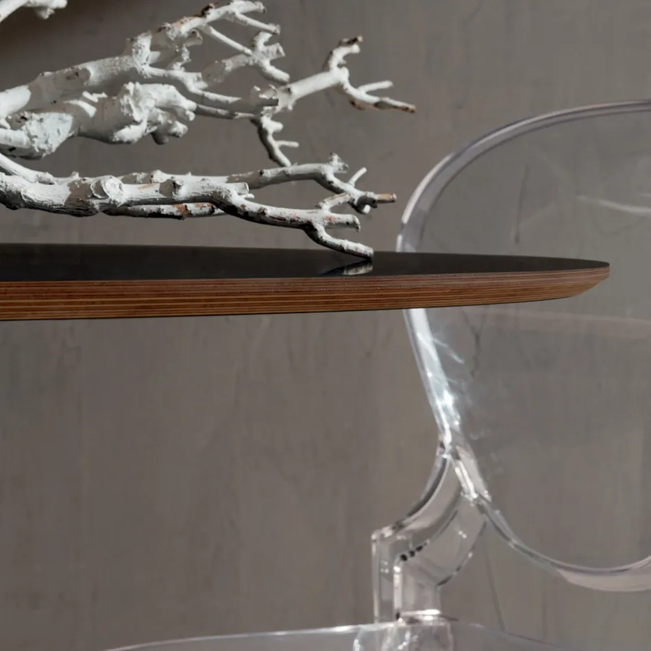 Küchentisch aus Fenix und lackiertem Kunstmarmor, hergestellt in Italien – Brontolo Viadurini