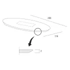 Küchentisch aus Fenix und lackiertem Kunstmarmor, hergestellt in Italien – Brontolo Viadurini