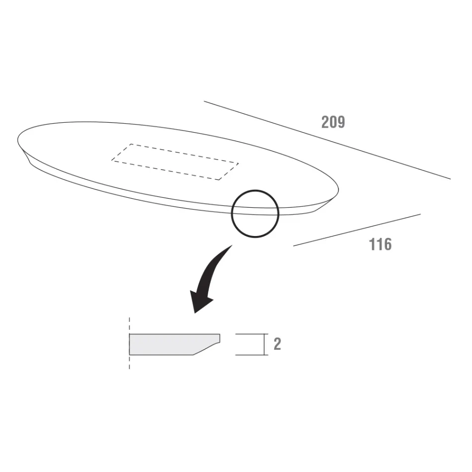 Küchentisch aus Fenix und lackiertem Kunstmarmor, hergestellt in Italien – Brontolo Viadurini