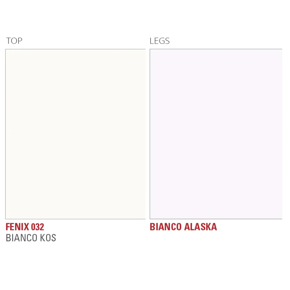 Küchentisch aus Fenix und Weißmetall von Qualität Made in Italy - Carlino Viadurini