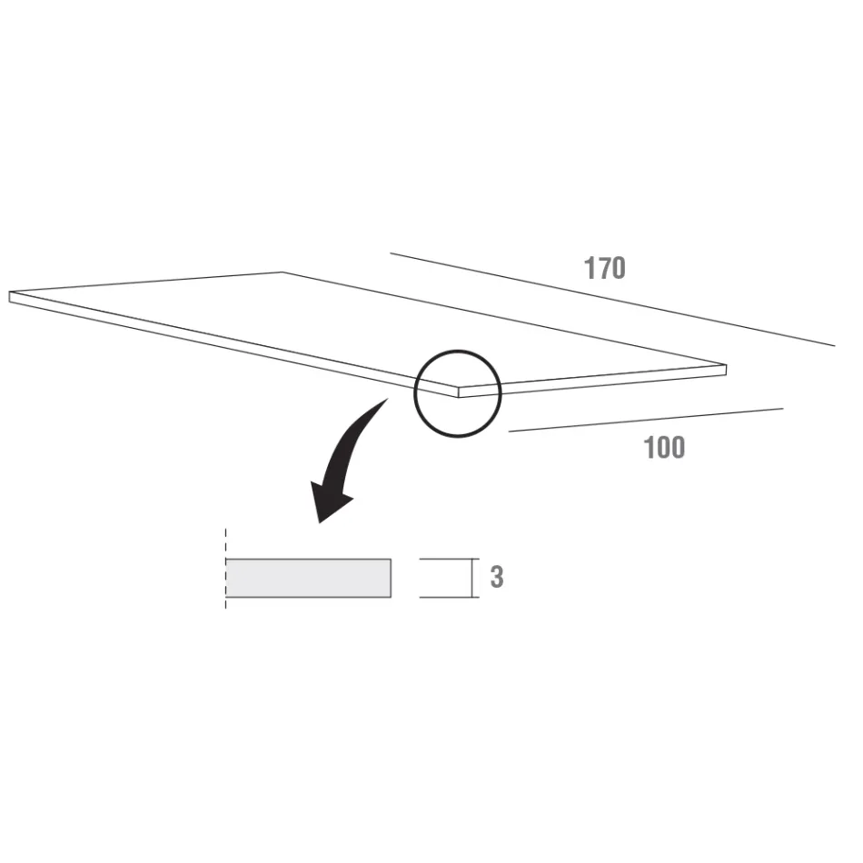 Küchentisch aus Fenix und Weißmetall von Qualität Made in Italy - Carlino Viadurini