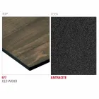 Hpl Küchentisch mit anthrazitfarbenem Metallfuß Made in Italy - Aresto Viadurini