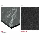 Hpl Küchentisch mit anthrazitfarbenem Metallfuß Made in Italy - Aresto Viadurini