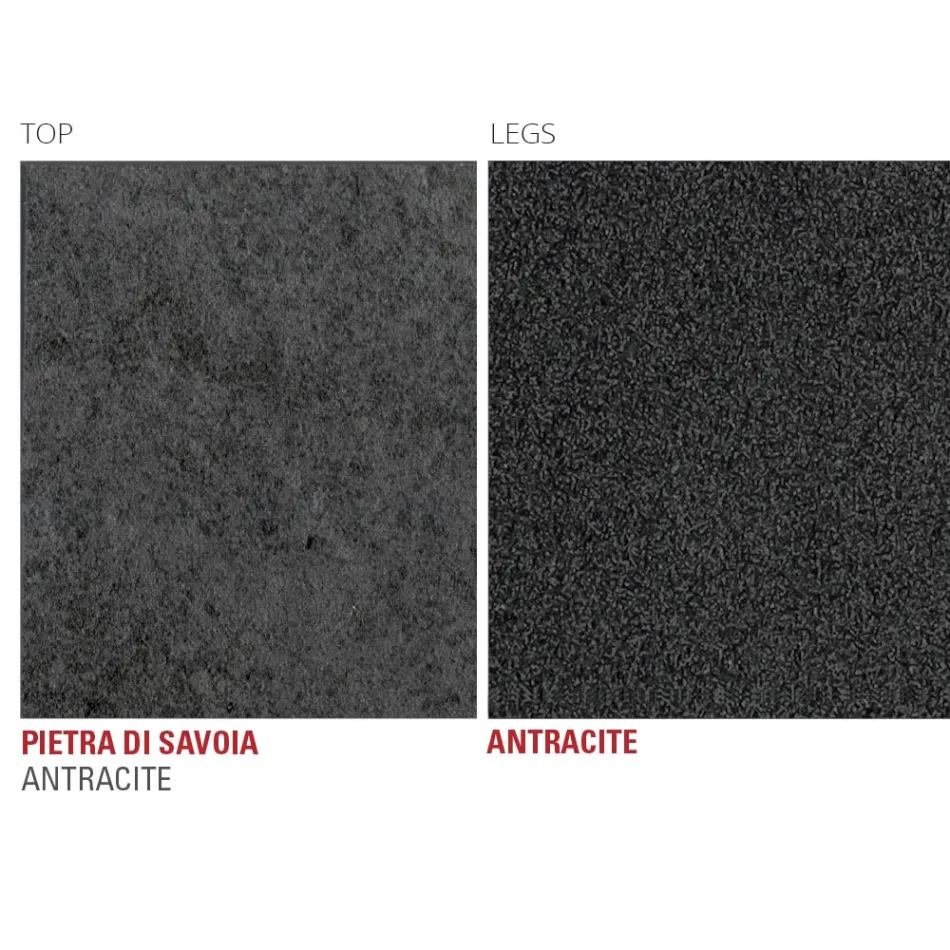 Küchentisch aus Laminat mit Metallstruktur, hergestellt in Italien – Carlino Viadurini