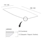 Küchentisch aus Laminat mit Metallstruktur, hergestellt in Italien – Carlino Viadurini