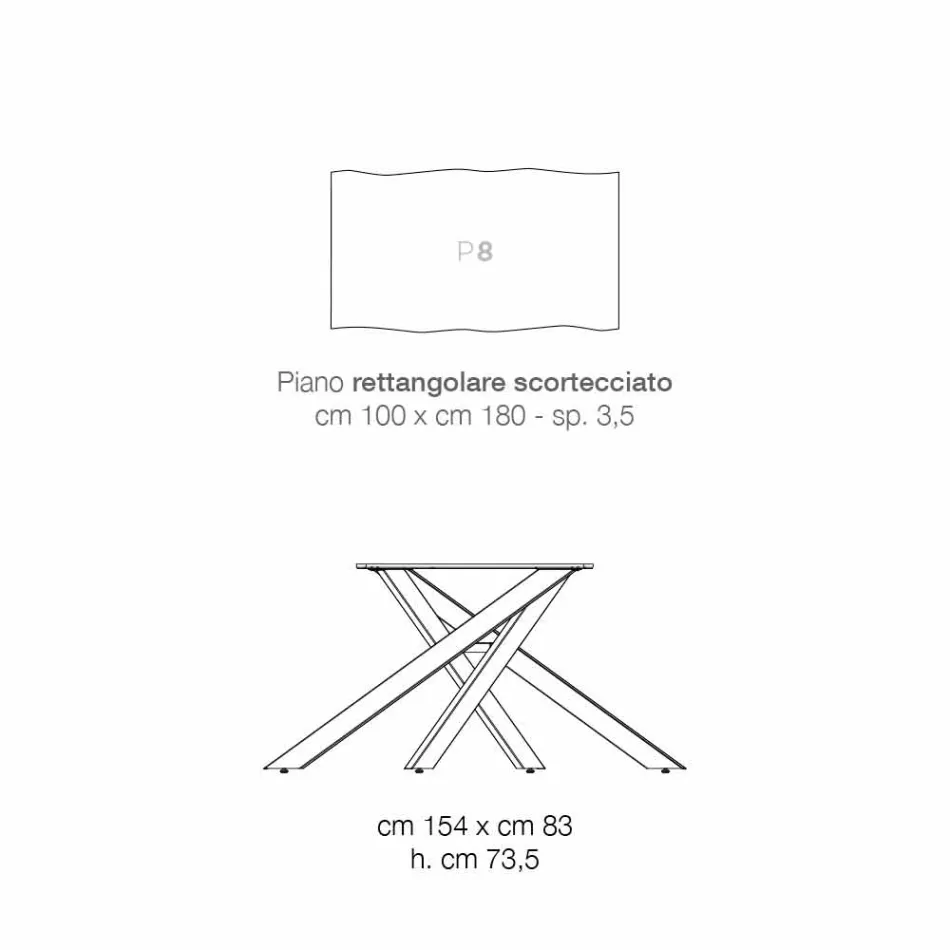 Massivholz-Küchentisch im italienischen Design, Dionigi Viadurini