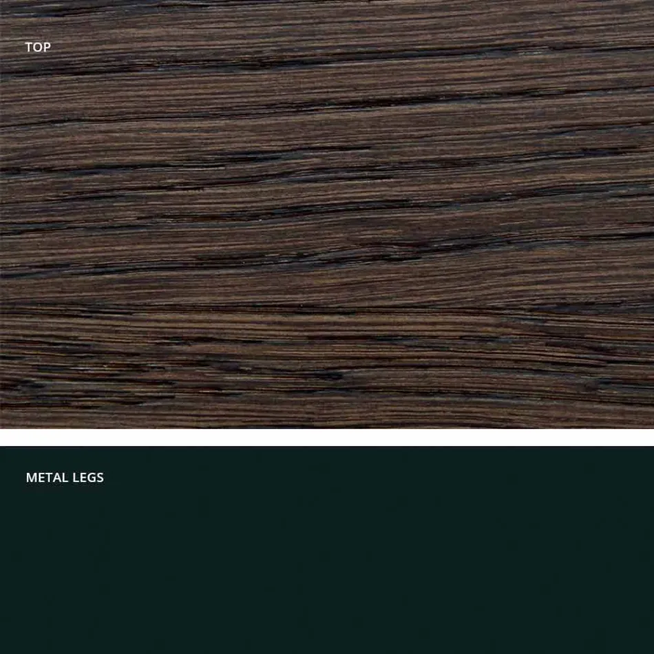 Küchentisch aus Massivholz und Metall made in Italy, Flora Viadurini