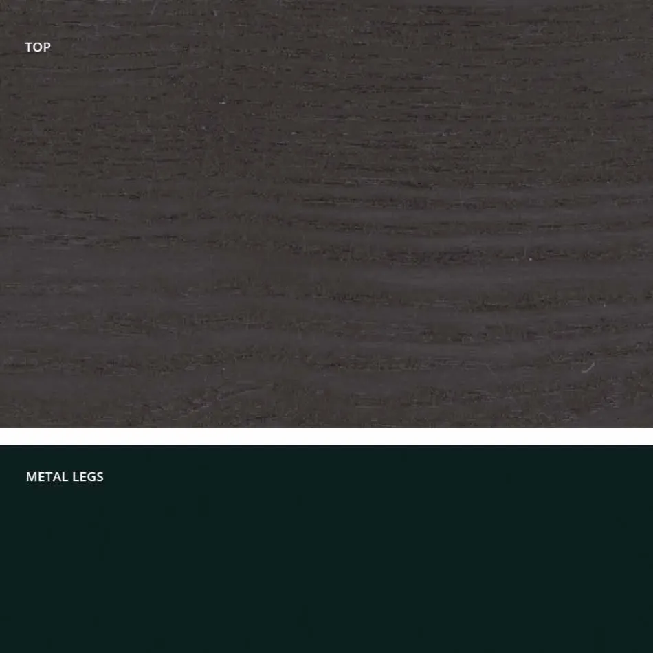 Küchentisch aus MDF und Metall made in Italy, Wilmer Viadurini