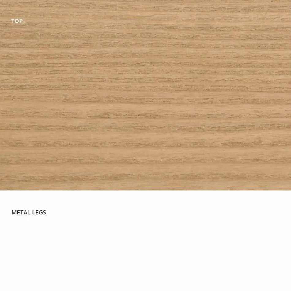 Küchentisch aus MDF und Metall made in Italy, Wilmer Viadurini