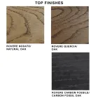 Moderner Küchentisch aus furniertem Holz und Stahl, hergestellt in Italien – Grotta Viadurini