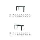 Gartentisch ausziehbar auf 250 cm aus Metall Made in Italy - Beverly Viadurini