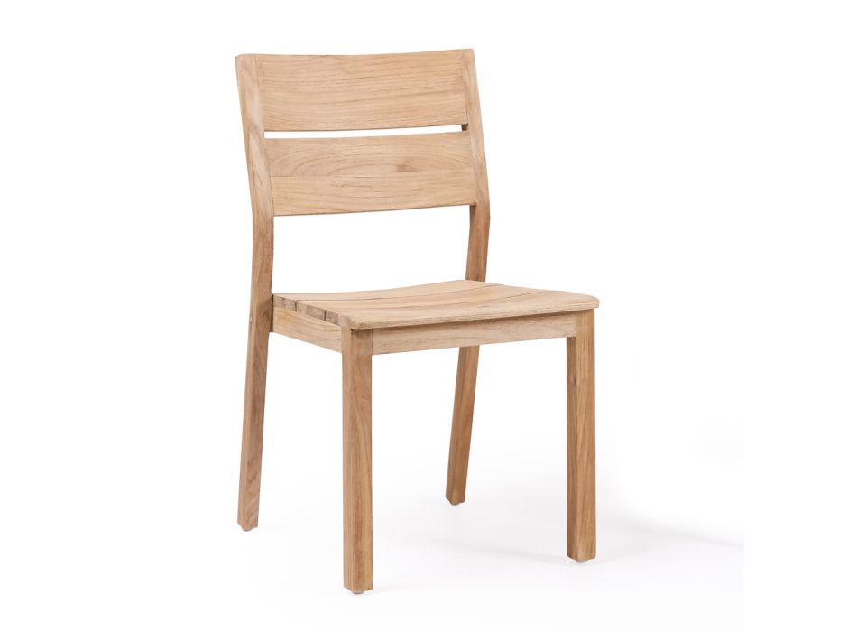 Ausziehbarer Gartentisch mit Stühlen und Sesseln aus Teakholz - Marie Viadurini