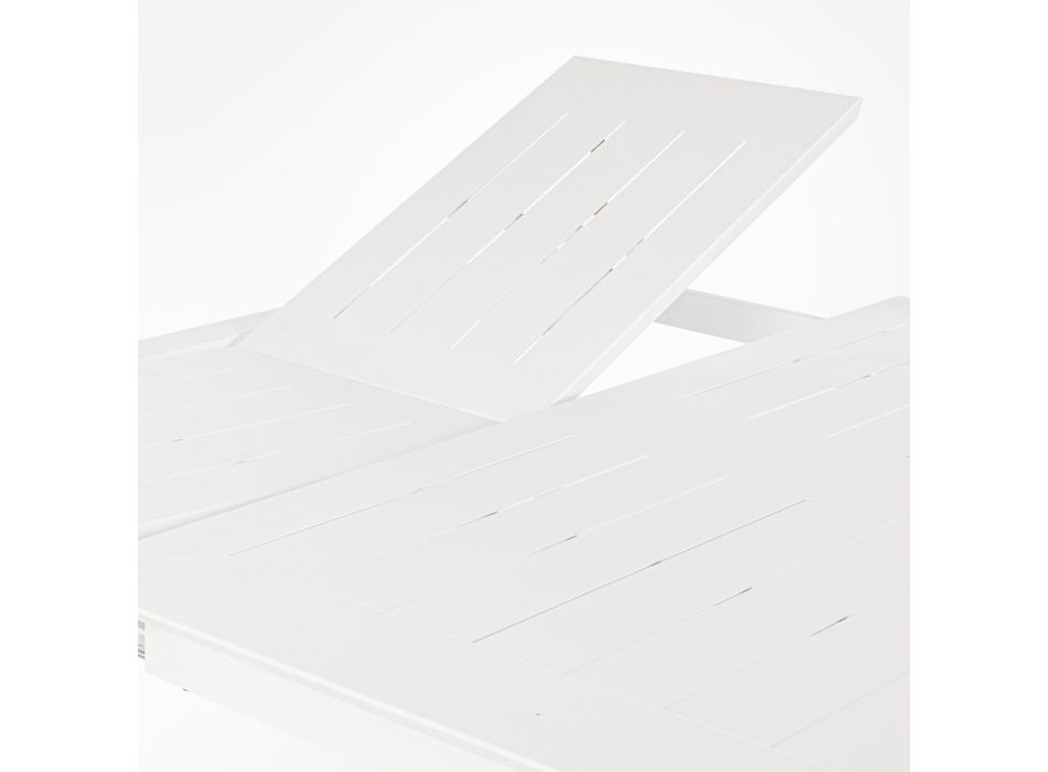 Ausziehbarer Outdoor-Tisch bis 160 cm aus Aluminium, Homemotion – Andries Viadurini