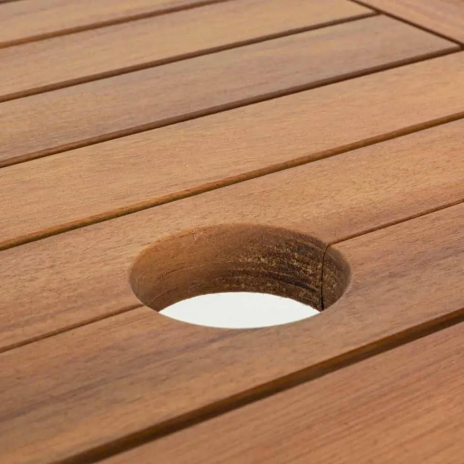 Ausziehbarer Tisch im Freien Bis zu 160 cm in Akazienholz - Wolke Viadurini