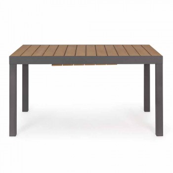 Ausziehbarer Tisch im Freien Bis zu 200 cm mit Platte aus Teakholz - Bobel-Finish