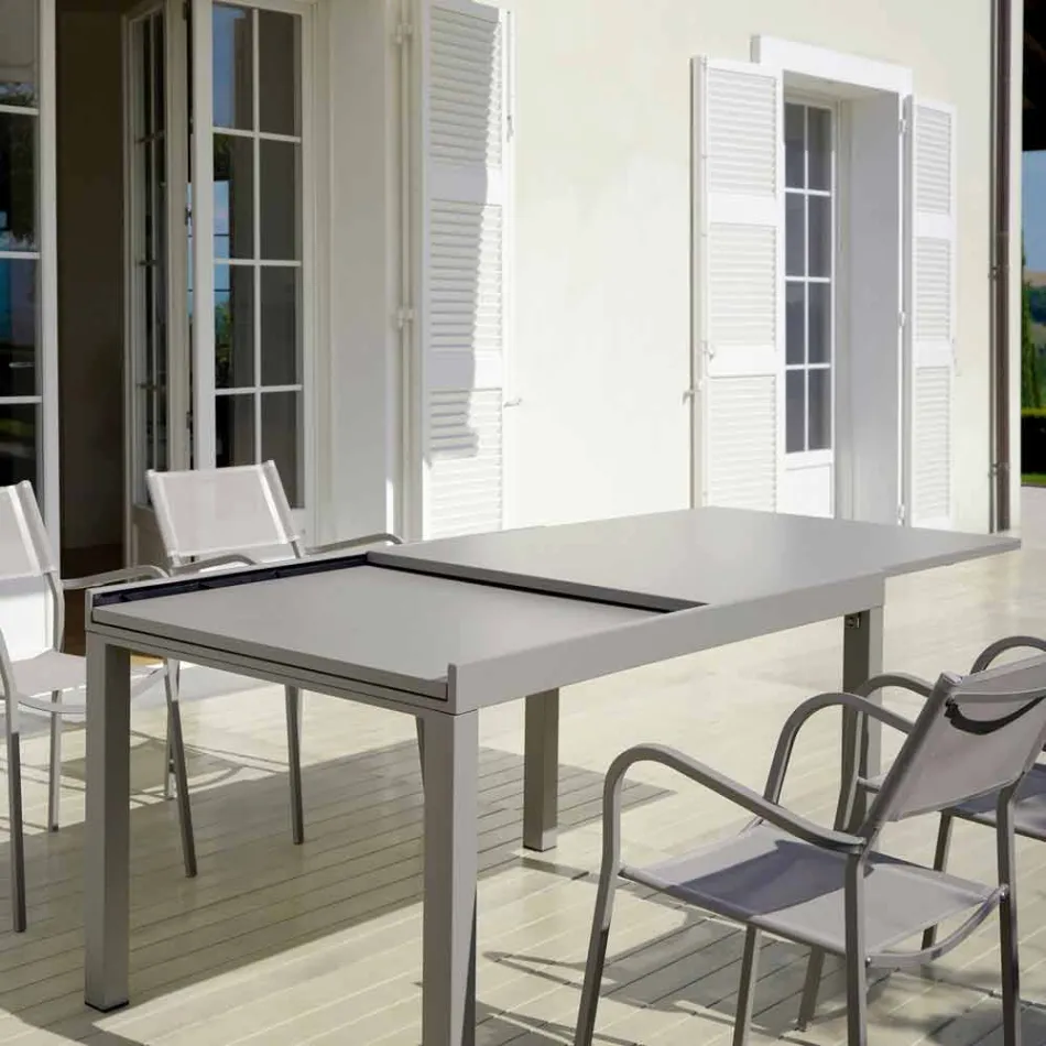 Ausziehbarer Tisch im Freien Bis zu 280 cm aus Metall Made in Italy - Dego Viadurini