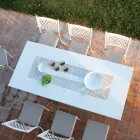 Ausziehbarer Gartentisch bis 320 cm aus verzinktem Stahl Made in Italy - Pearl Viadurini