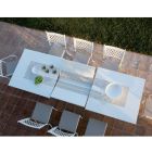 Ausziehbarer Gartentisch bis 320 cm aus verzinktem Stahl Made in Italy - Pearl Viadurini