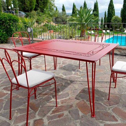 Artisan Outdoor Tisch aus lackiertem Eisen Made in Italy - Zagato Viadurini