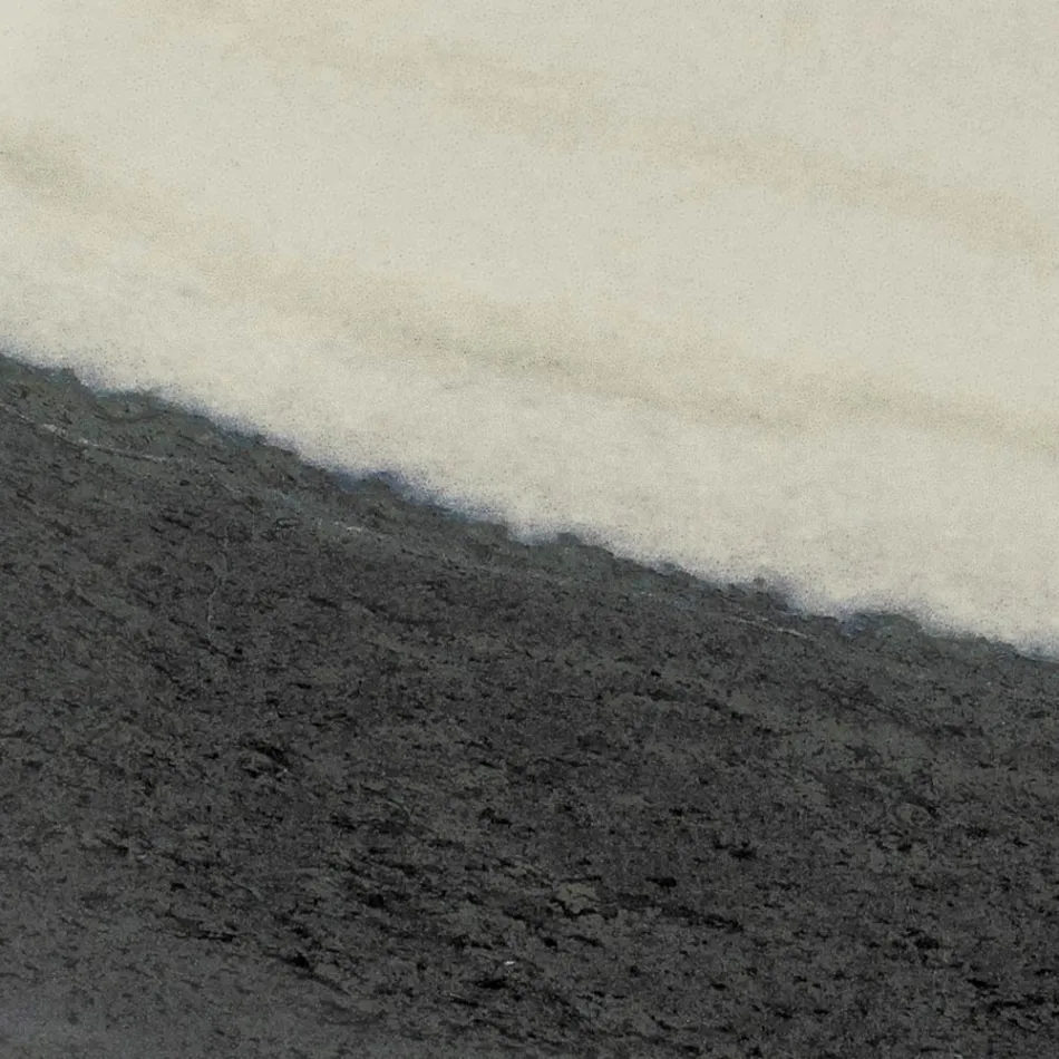 Gartentisch mit Holzgestell und Keramikplatte Panda White - Infinity Viadurini