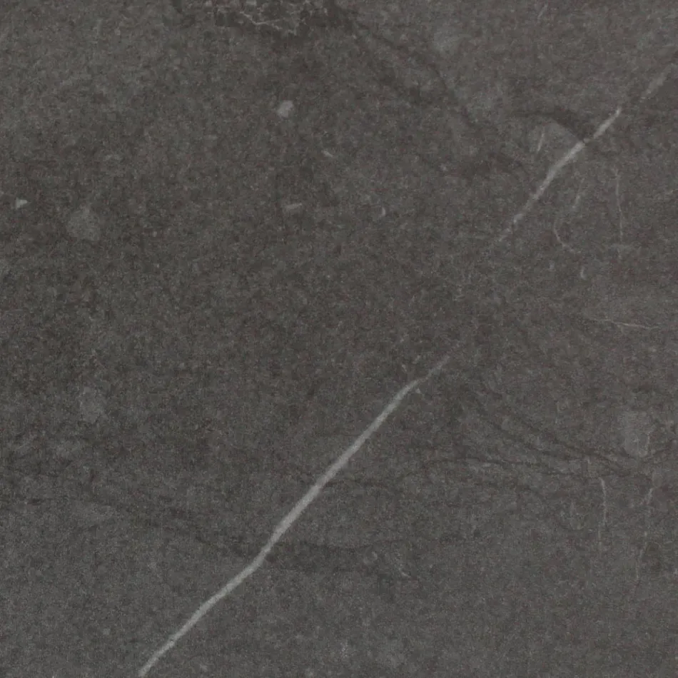 Gartentisch mit Holzsockel und grauer Steinkeramikplatte - Infinity Viadurini