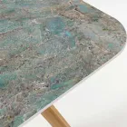 Gartentisch mit Holzgestell und Keramikplatte Santos - Infinity Viadurini