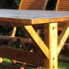 Outdoor-Tisch aus Tannenholz im rustikalen Stil, hergestellt in Italien – Clinio Viadurini
