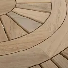 Outdoor-Tisch aus Teakholz mit drehbarer Mittelplatte, Homemotion – Dimitris Viadurini