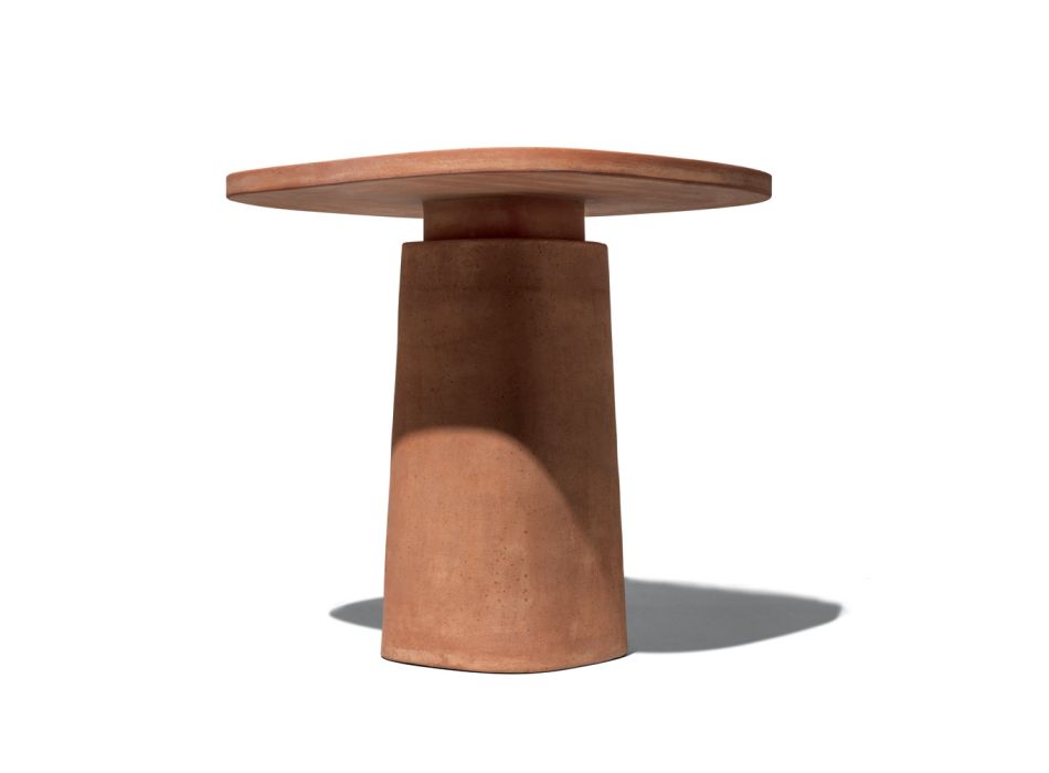 Quadratischer Terrakotta-Tisch im Freien 70x70 cm Made in Italy - Yulia Viadurini