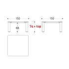 Tisch für den Außenbereich HPL oder Keramik Made in Italy - Plinto von Varaschin Viadurini